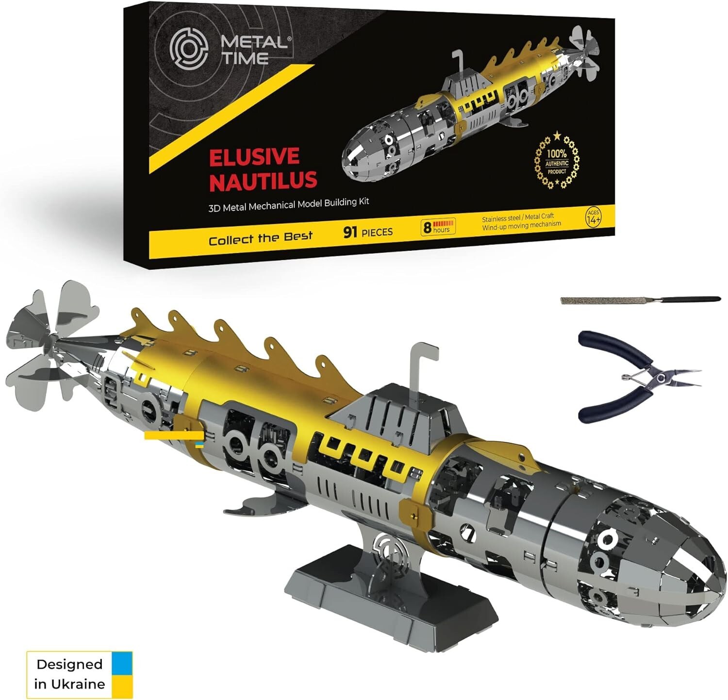 Metal Time Workshop Elusive Nautilus Submarine Model Kit