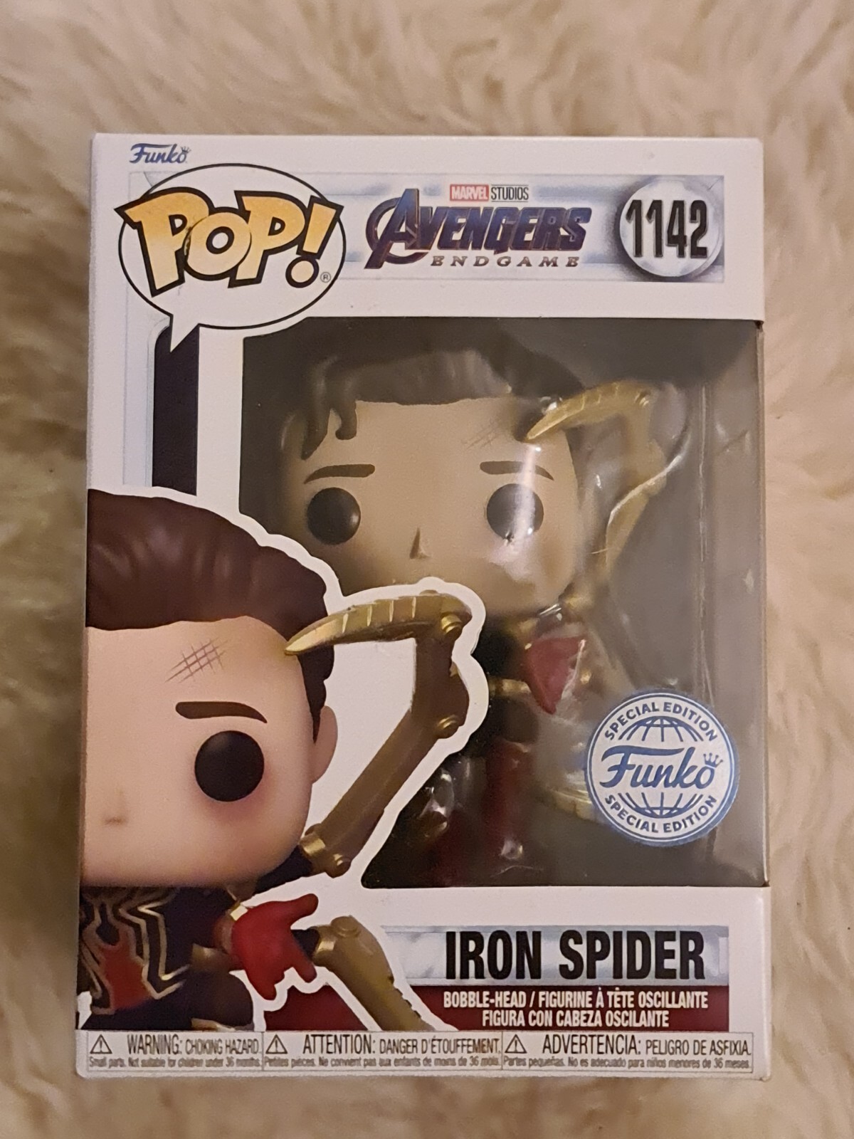 Funko Marvel Iron Spider (Unmasked Spider-Man) Avengers Endgame #1142 Figure Model Kit