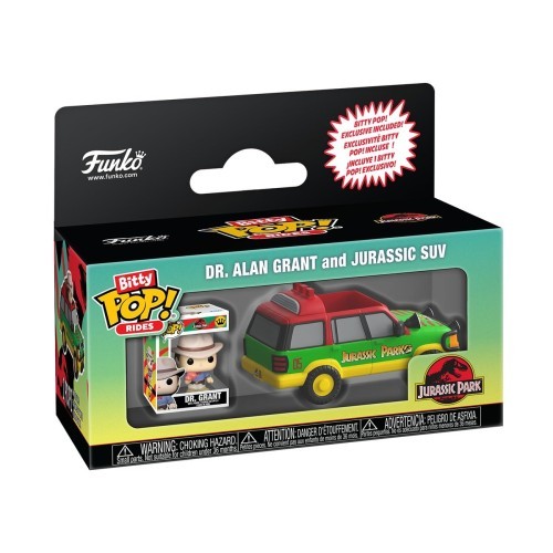 Funko Bitty Pop Ride Jurassic Park Jurassic SUV with Dr Grant Vinyl Model Kit