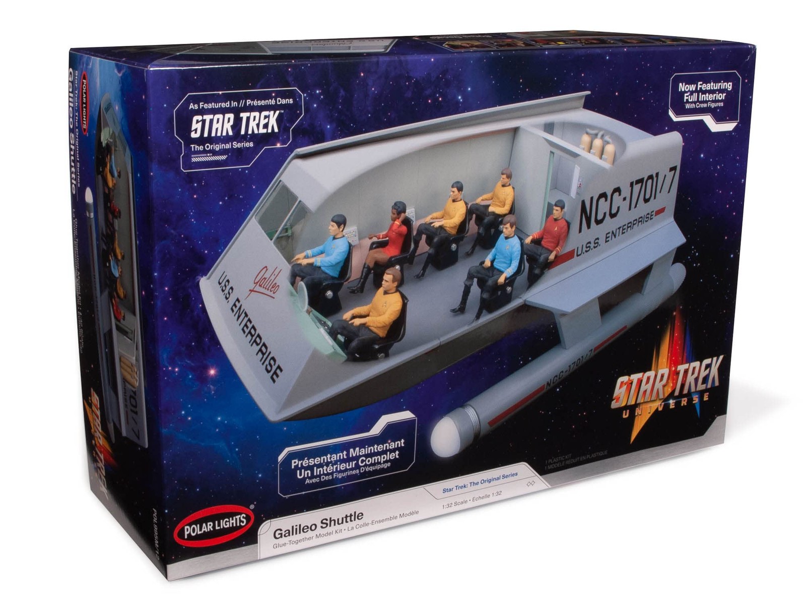 Polar POL995M/12 Galileo Shuttle (Star Trek) 1:32 Model Kit with Interior