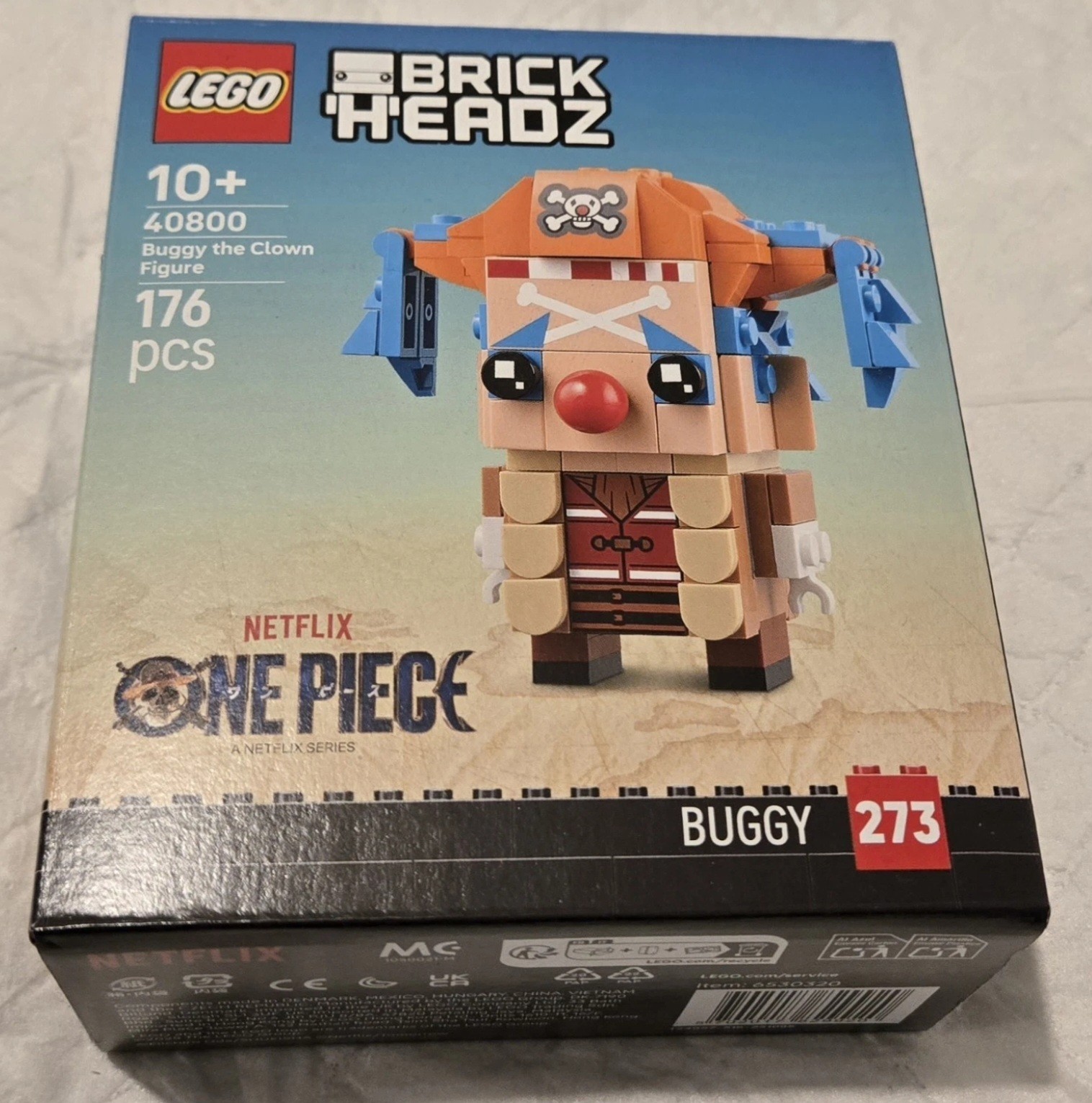 LEGO BrickHeadz 40800 Buggy the Clown (One Piece) Character Model Kit