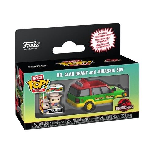 Funko Bitty Pop Ride Jurassic Park Jurassic SUV with Dr Grant Vinyl Model Kit