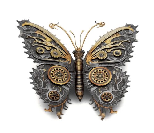 Steampunk Butterfly 3D Metal Model Kit